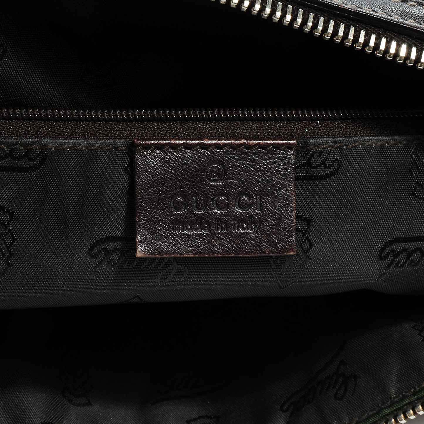 Crystal Monogram Duchessa Boston Bag Brown