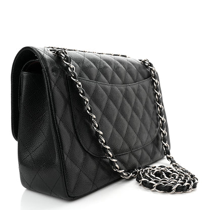Chanel Caviar Quilted Jumbo Double Flap Black 3 of 10