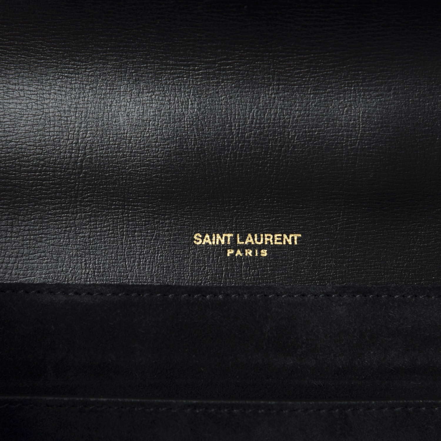 Saint Laurent Smooth Calfskin Suede Medium Bellechasse Black Grey 9 of 11