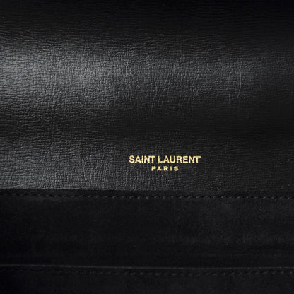 Saint Laurent Smooth Calfskin Suede Medium Bellechasse Black Grey 9 of 11