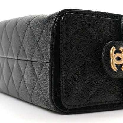 Chanel Caviar Quilted Mini Chanel 25 Handbag Black 9 of 10