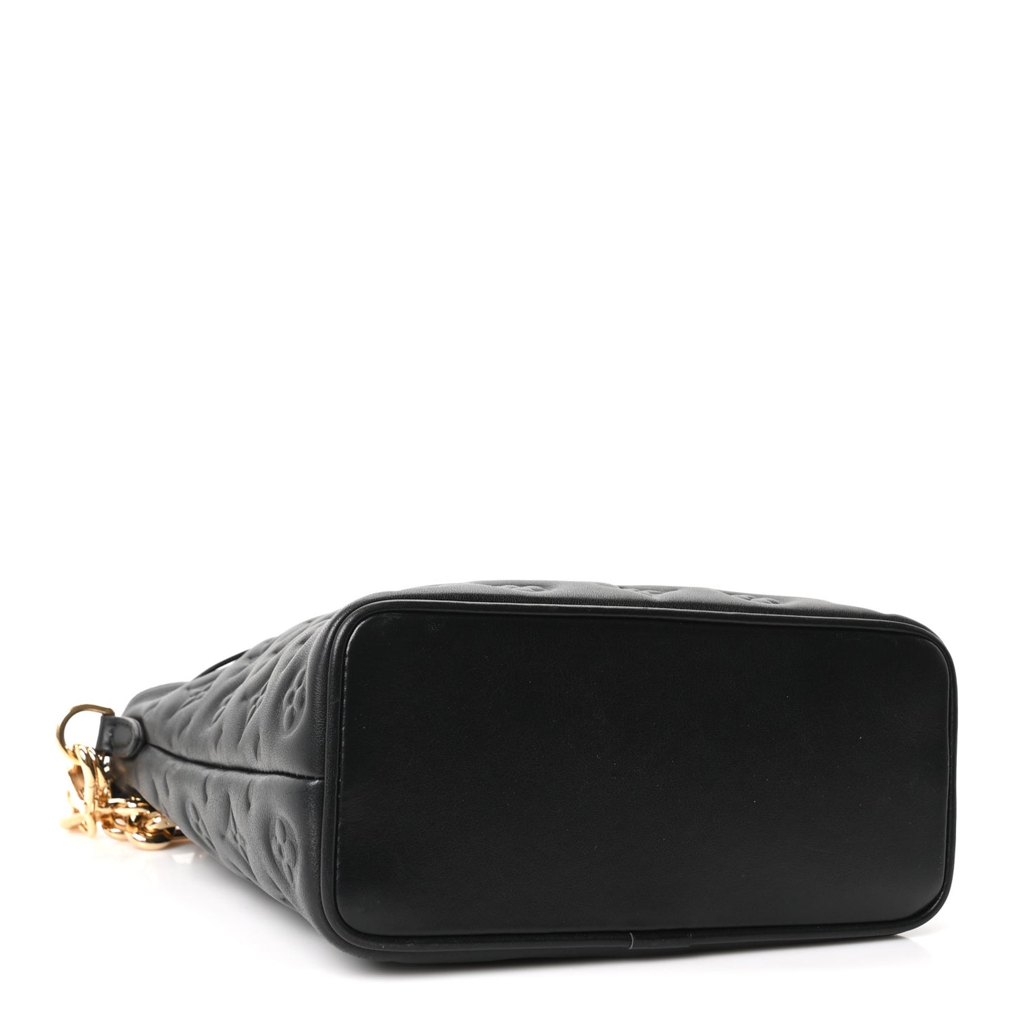Lambskin Embossed Monogram Coussin Bucket Black Black
