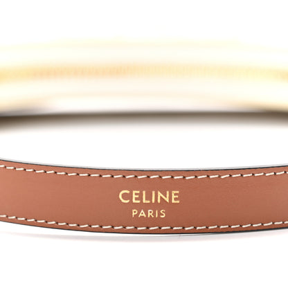 Celine Canvas Calfskin Mini Ava Triomphe Shoulder Bag White 6 of 13