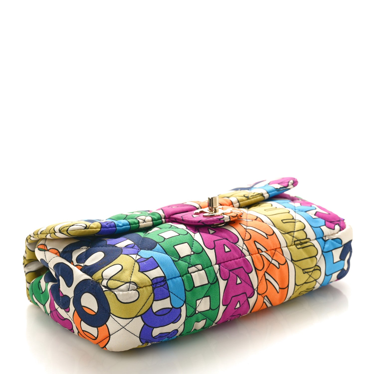 Chanel Printed Silk CC Small Single Flap Multicolor 3 of 9