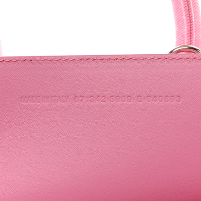 Balenciaga Washed Frayed Denim Braided XS Bistro Basket Pink 7 of 11
