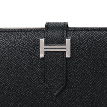 Hermes Epsom Bearn Compact Wallet Black 5 of 5
