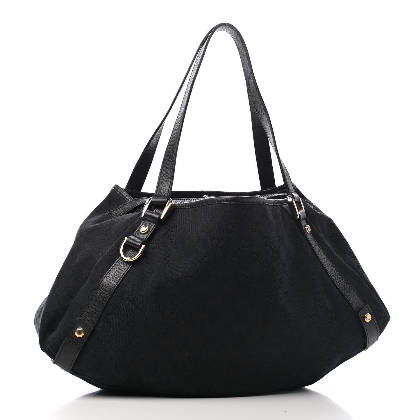 Monogram Medium Abbey Shoulder Bag Black