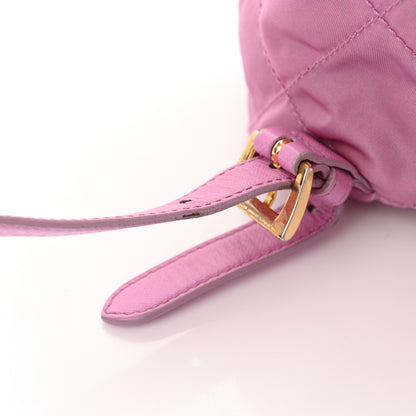Prada Tessuto Nylon Vela Quilted Cinch Backpack Pink 15 of 16