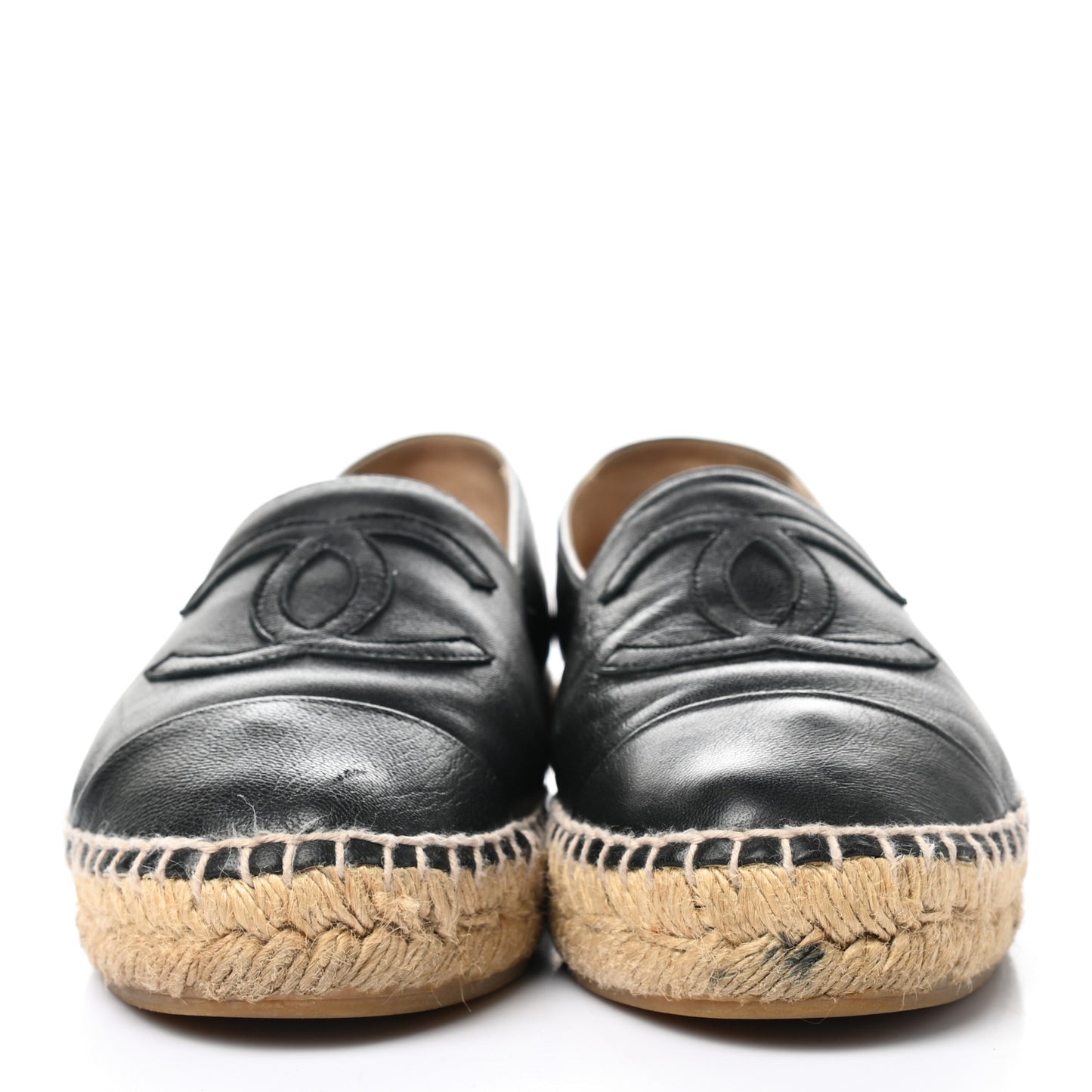 Lambskin CC Espadrilles 37 Black