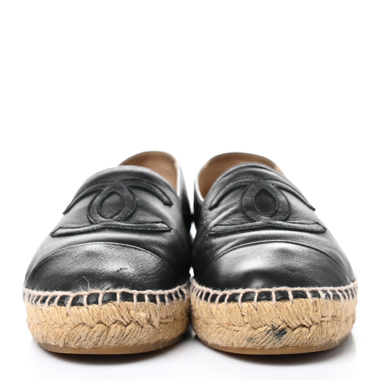 Chanel Lambskin CC Espadrilles 37 Black 2 of 11