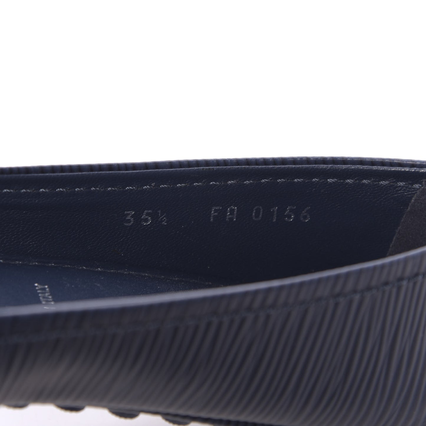 Epi Oxford Ballerina Flats 35.5 Indigo