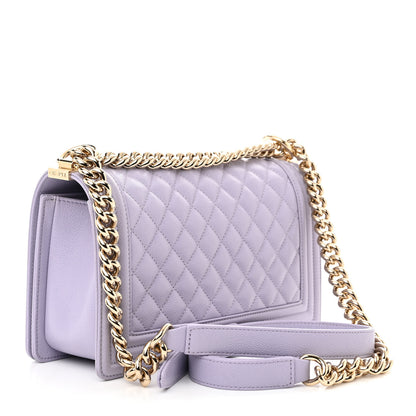 Chanel Caviar Quilted Medium Boy Flap Light Purple 3 of 12