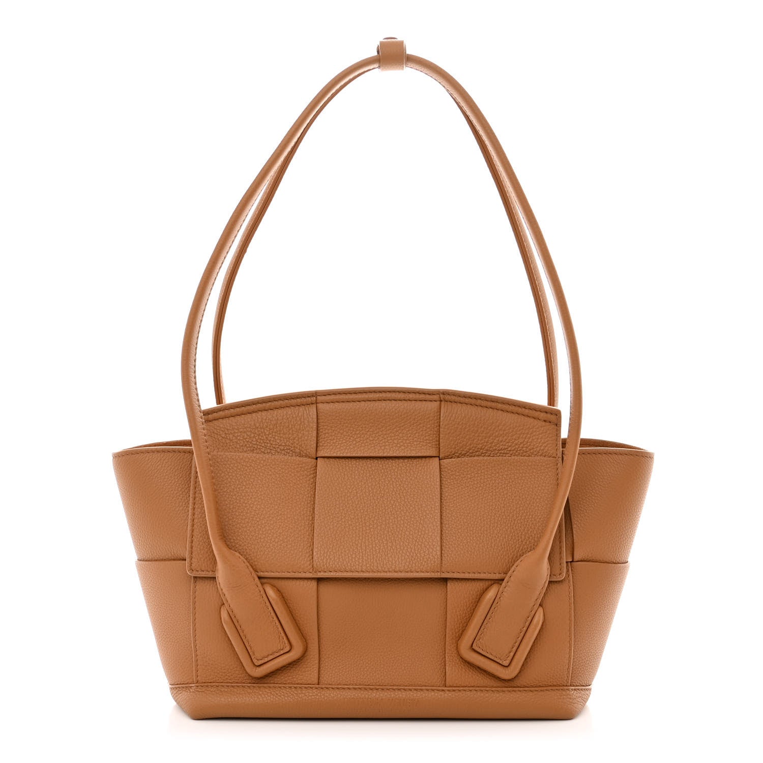 Bottega Veneta Grained Calfskin Maxi Intrecciato Small Arco Caramel 1 of 10
