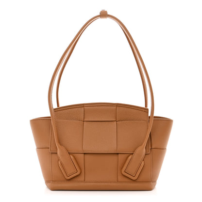 Bottega Veneta Grained Calfskin Maxi Intrecciato Small Arco Caramel 1 of 10