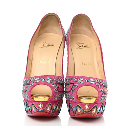 Christian Louboutin Crystal Suede Bollywoody 150 Pumps 40 Hot Pink 2 of 12