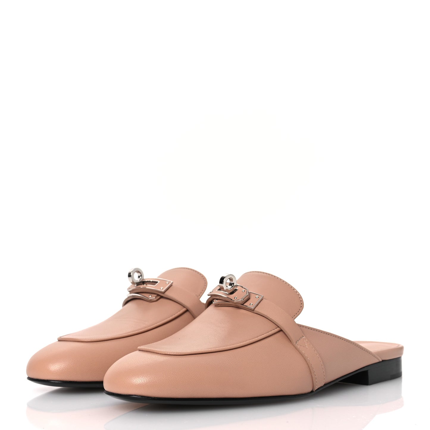 Calfskin Oz Mules 37 Beige Nude