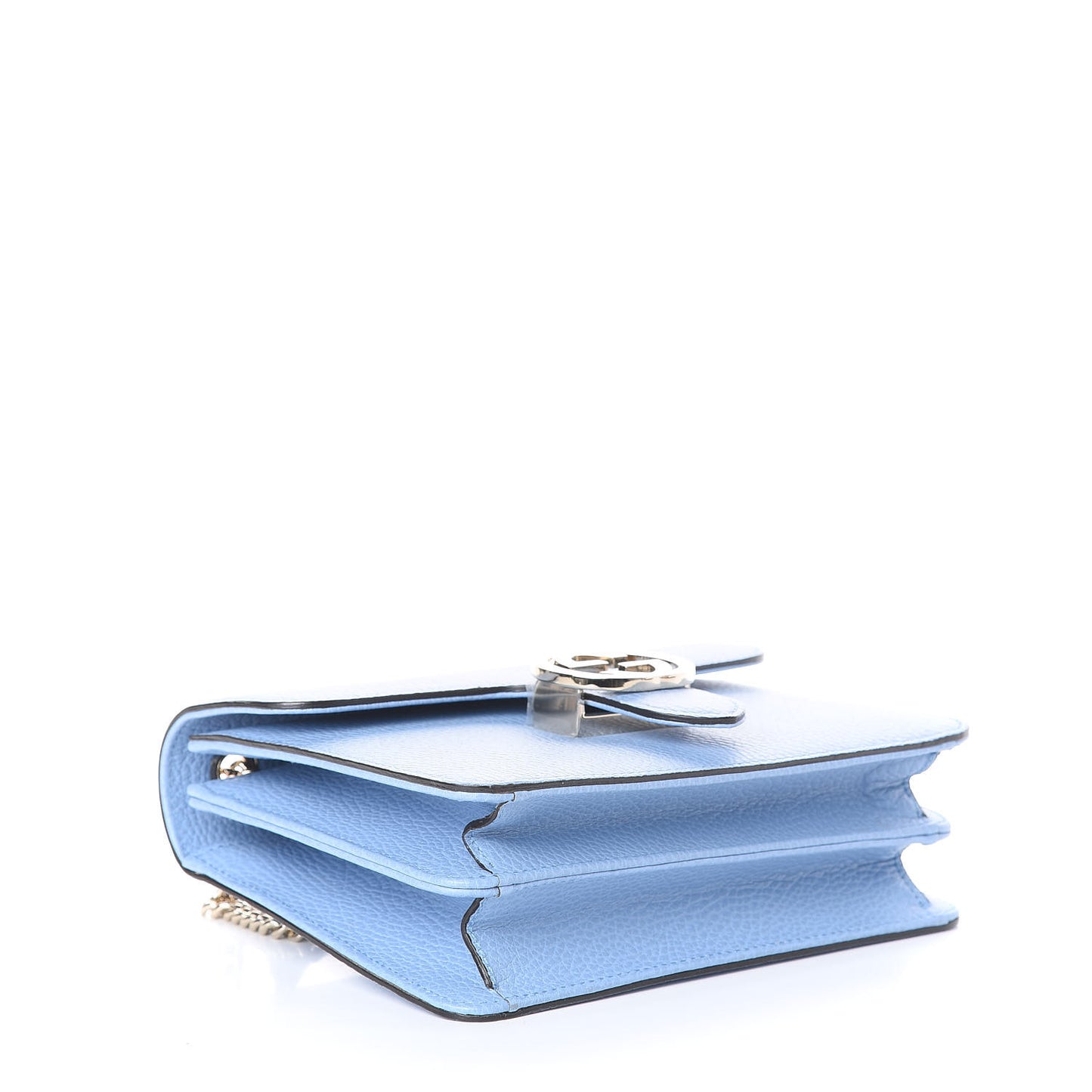 Dollar Calfskin Small Interlocking G Shoulder Bag Mineral Blue