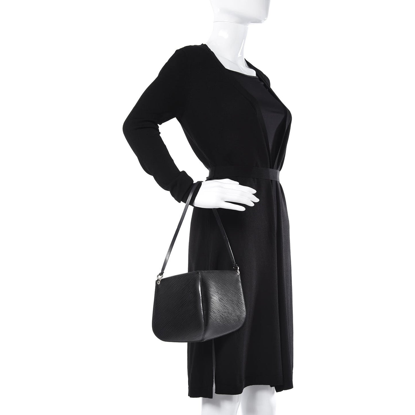 Epi Demi Lune Pochette Black