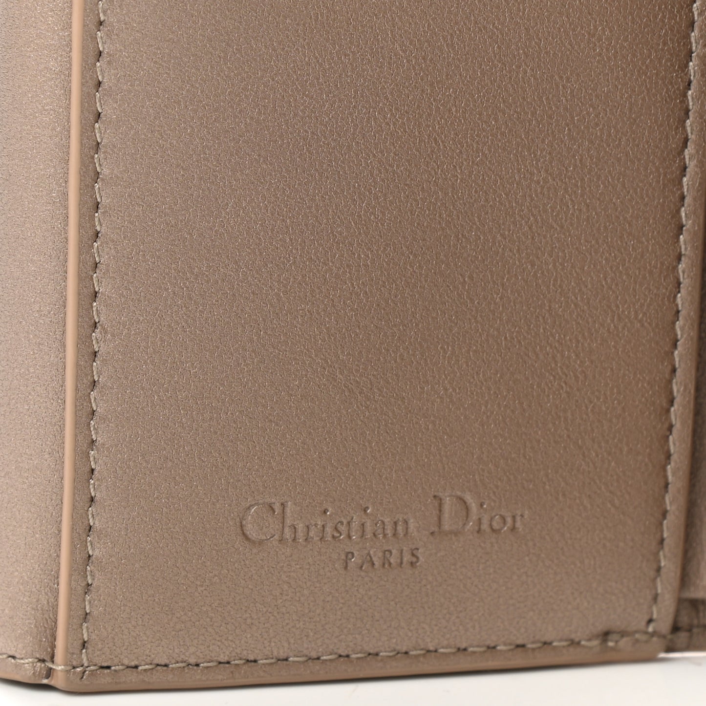 Metallic Lambskin Cannage Lady Dior Lotus Wallet Gold
