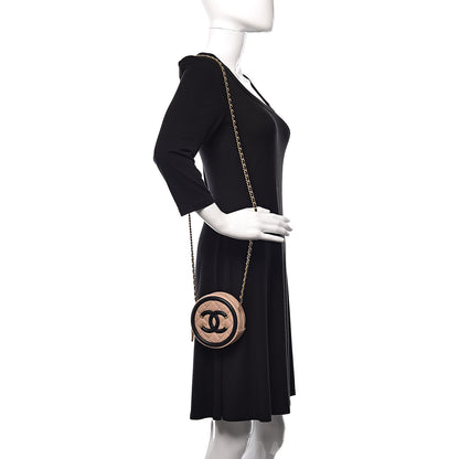 Chanel Caviar Quilted Round Filigree Crossbody Beige Black 2 of 10