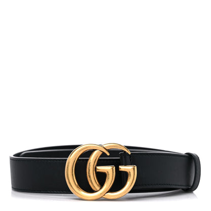 Gucci Calfskin Double G 30mm Belt 75 30 Black 1 of 5