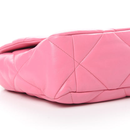 Chanel Goatskin Quilted Large Chanel 19 Flap Pink 9 of 11