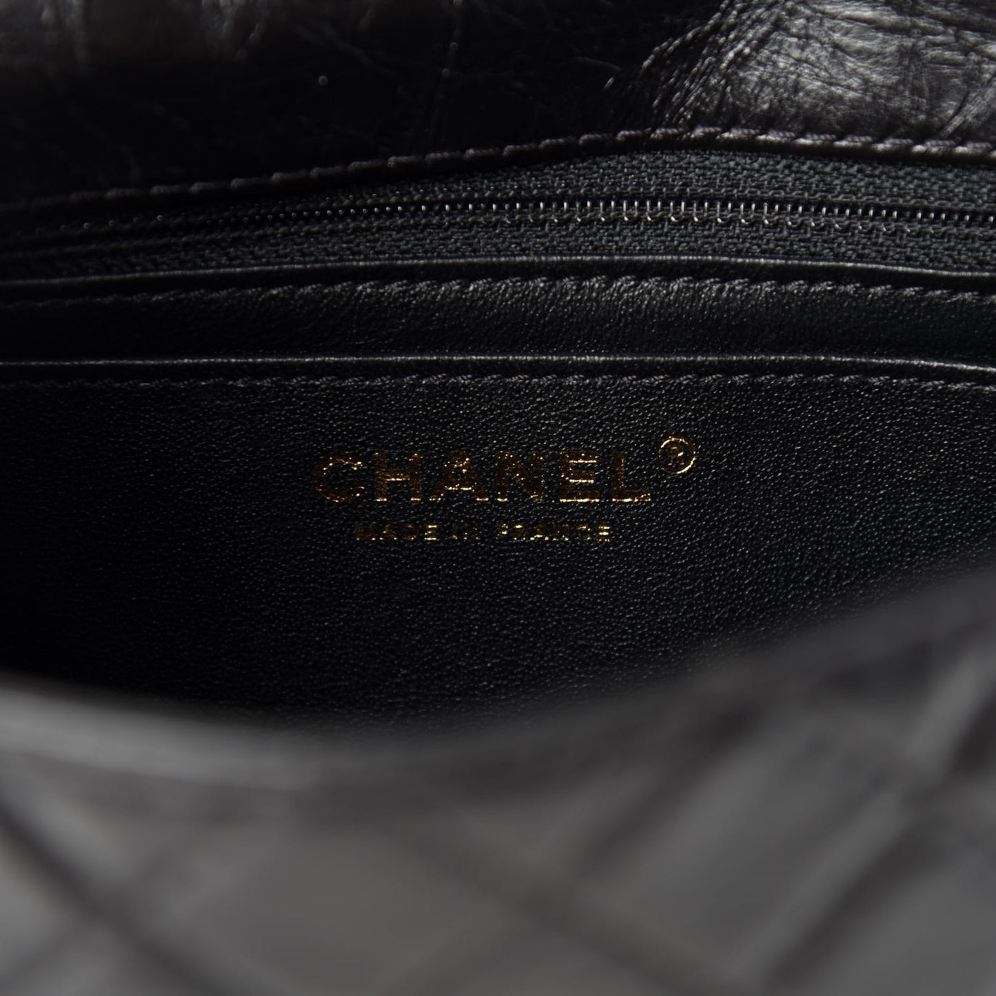 Aged Calfskin Quilted 2.55 Reissue Mini Flap Black