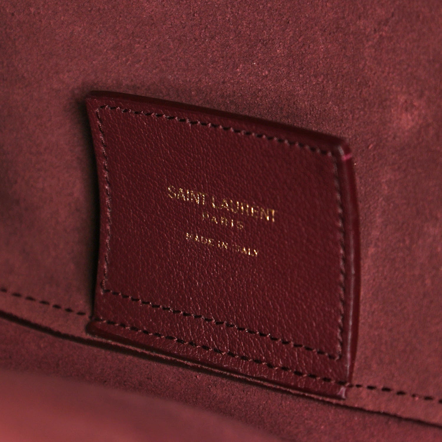Saint Laurent Calfskin Large Shopping Tote Bordeaux 7 of 12