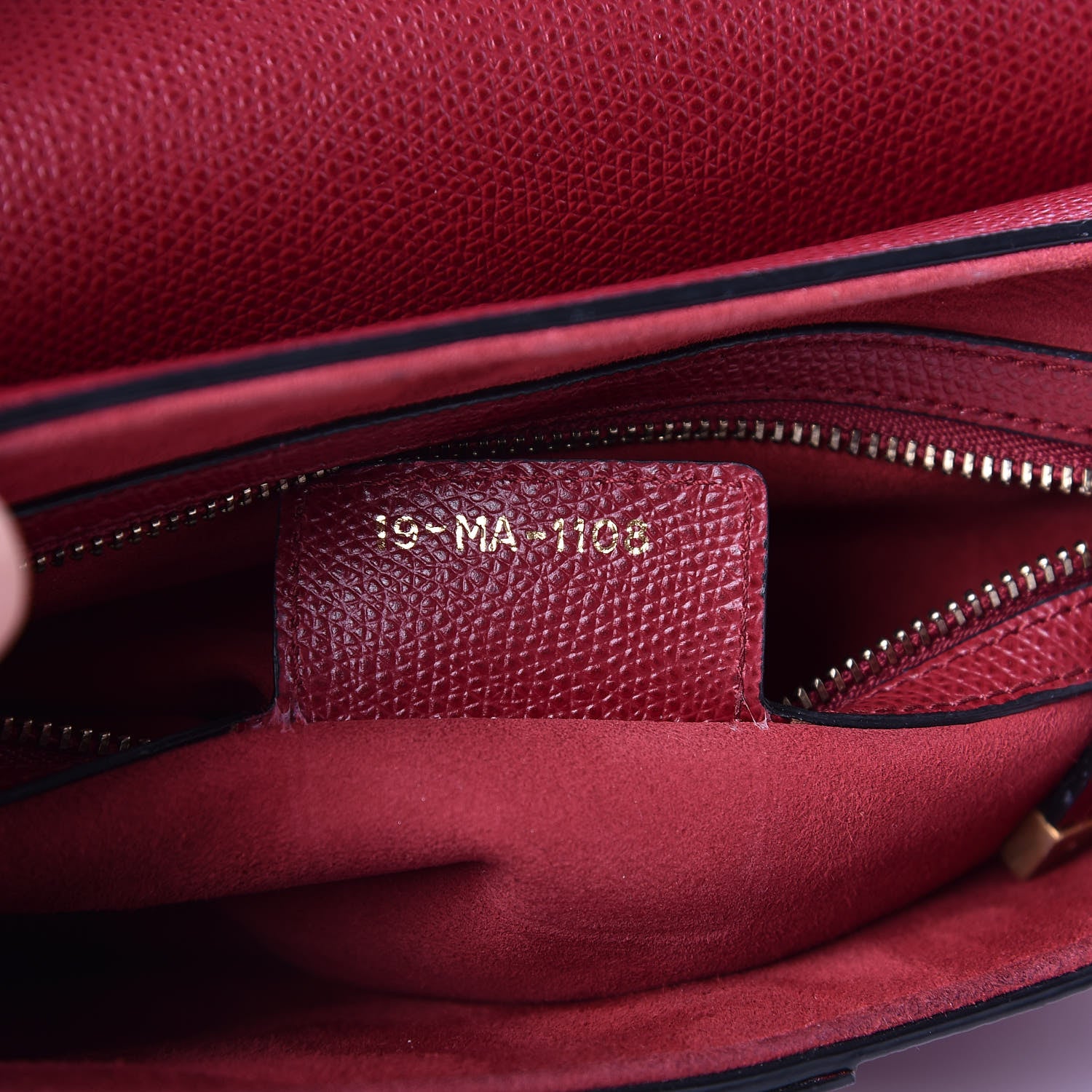 Christian Dior Grained Calfskin Saddle Bag Burgundy 7 of 9