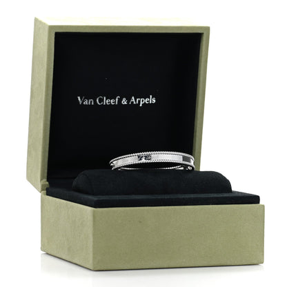 Van Cleef & Arpels 18K White Gold Perlee Signature Bangle Bracelet S 4 of 4