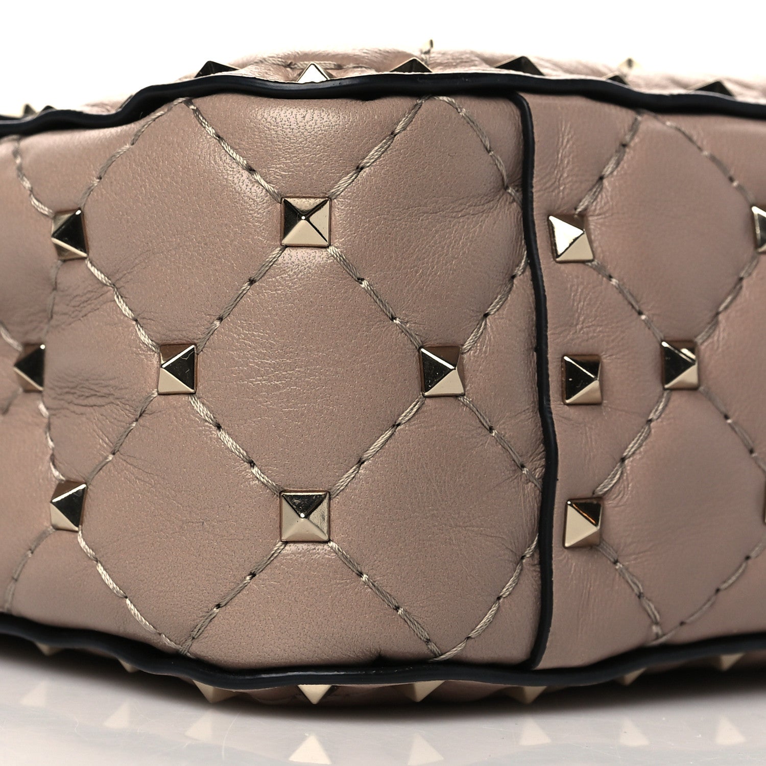 Valentino Garavani Lambskin Medium Rockstud Spike Shoulder Bag Poudre 8 of 9
