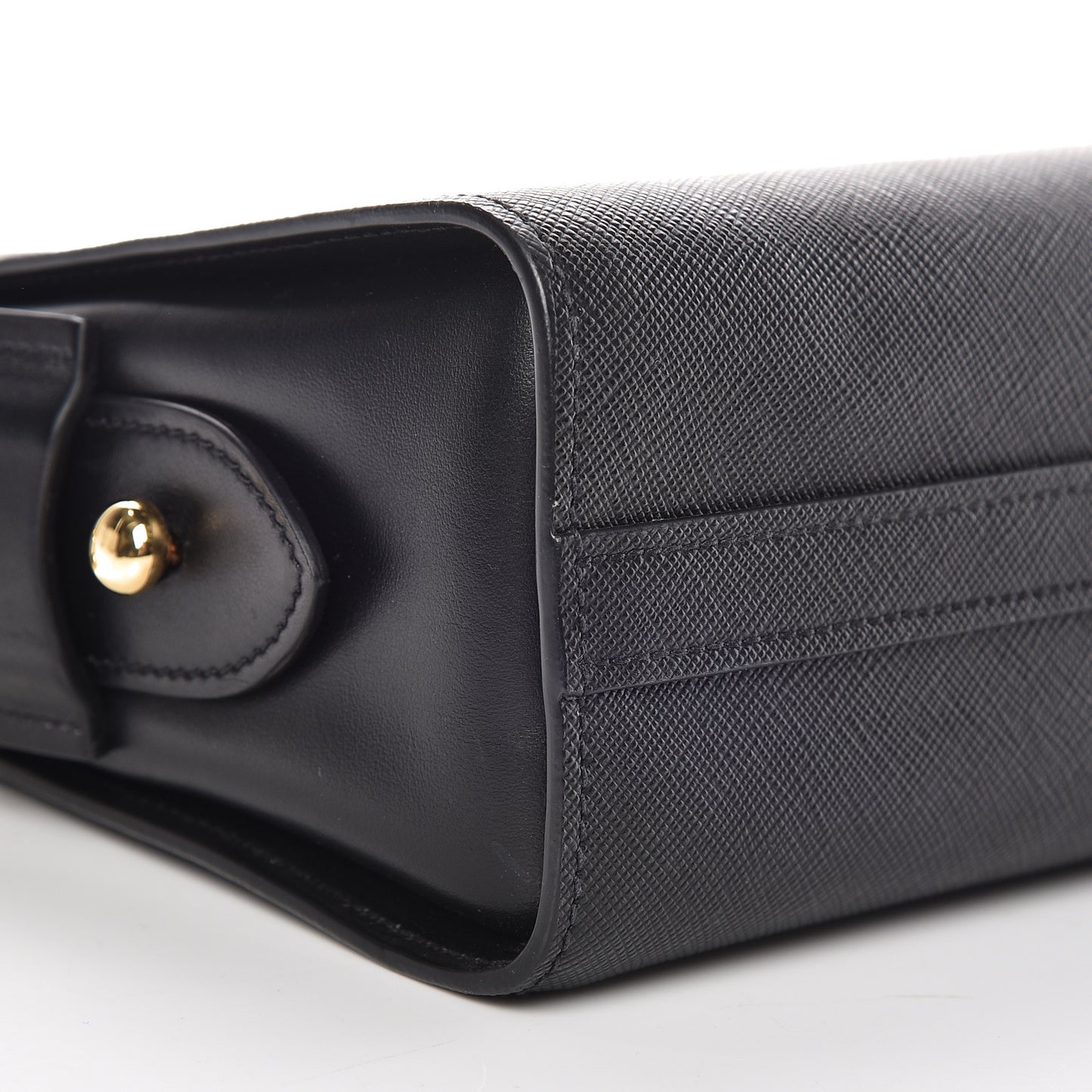 Saffiano City Calfskin Esplanade Crossbody Bag Black