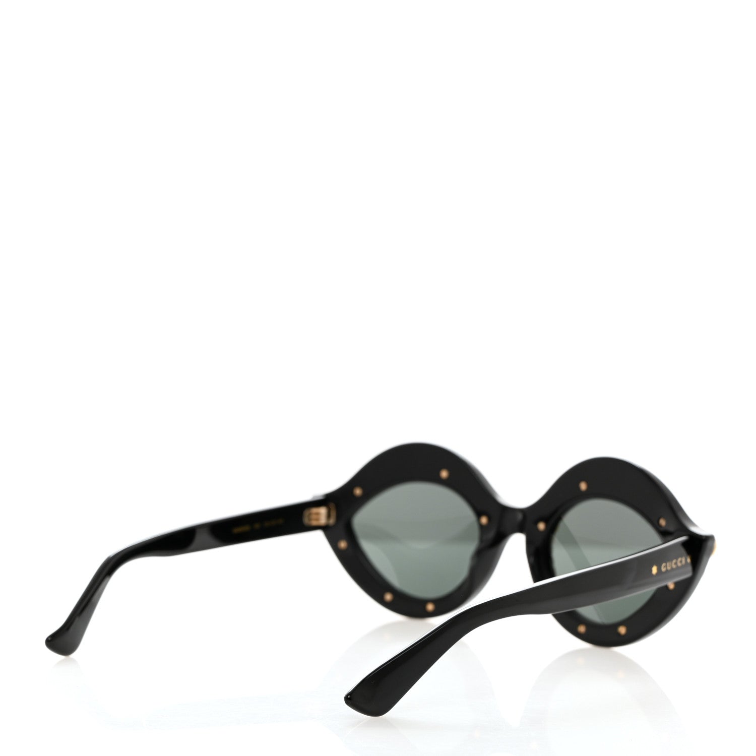 Gucci Acetate Crystal Studded Cat Eye Sunglasses GG0045S Black 4 of 8