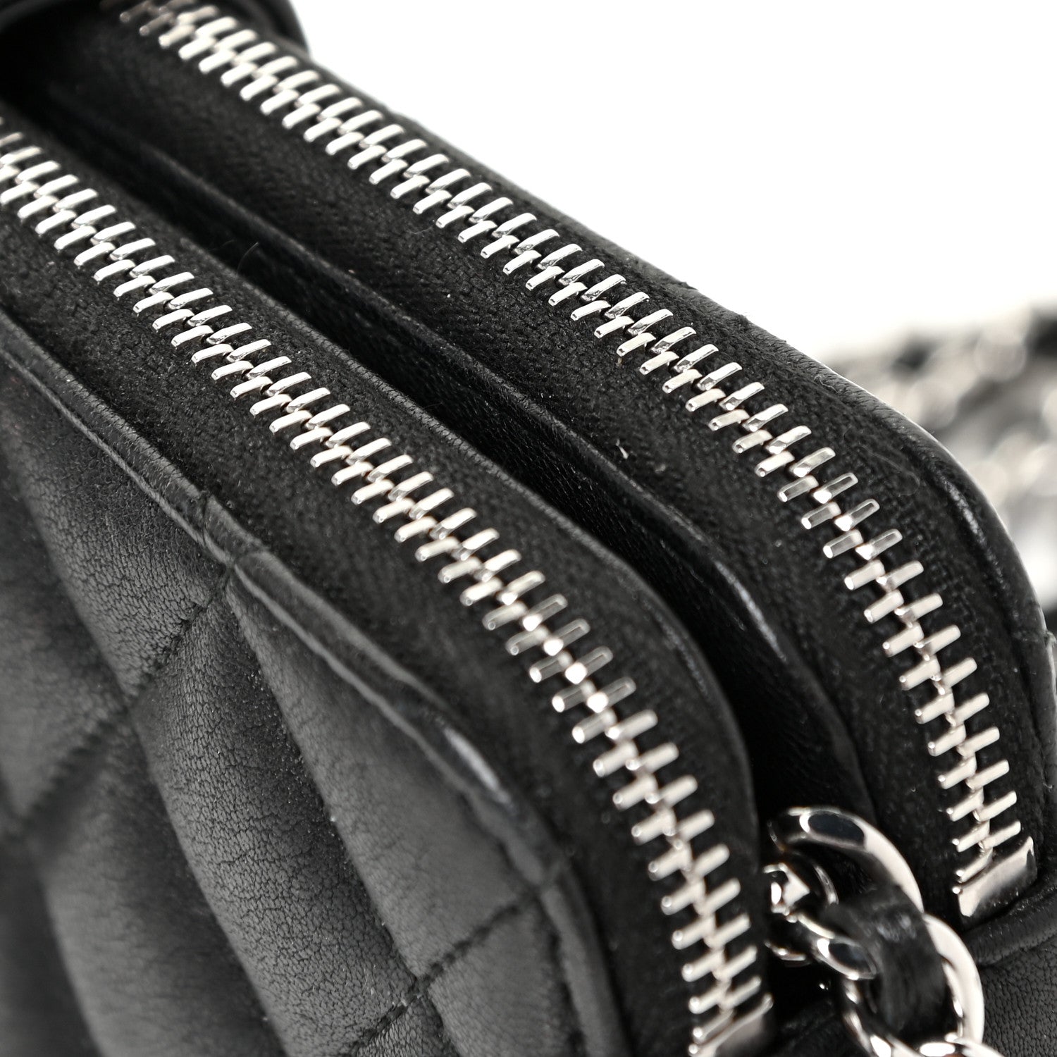 Chanel Lambskin Quilted CC Box Clutch With Chain Black 14 of 16