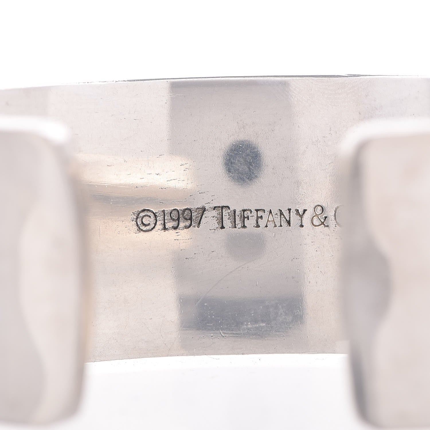 Tiffany Sterling Silver Wide 1837 Cuff Bracelet 3 of 5