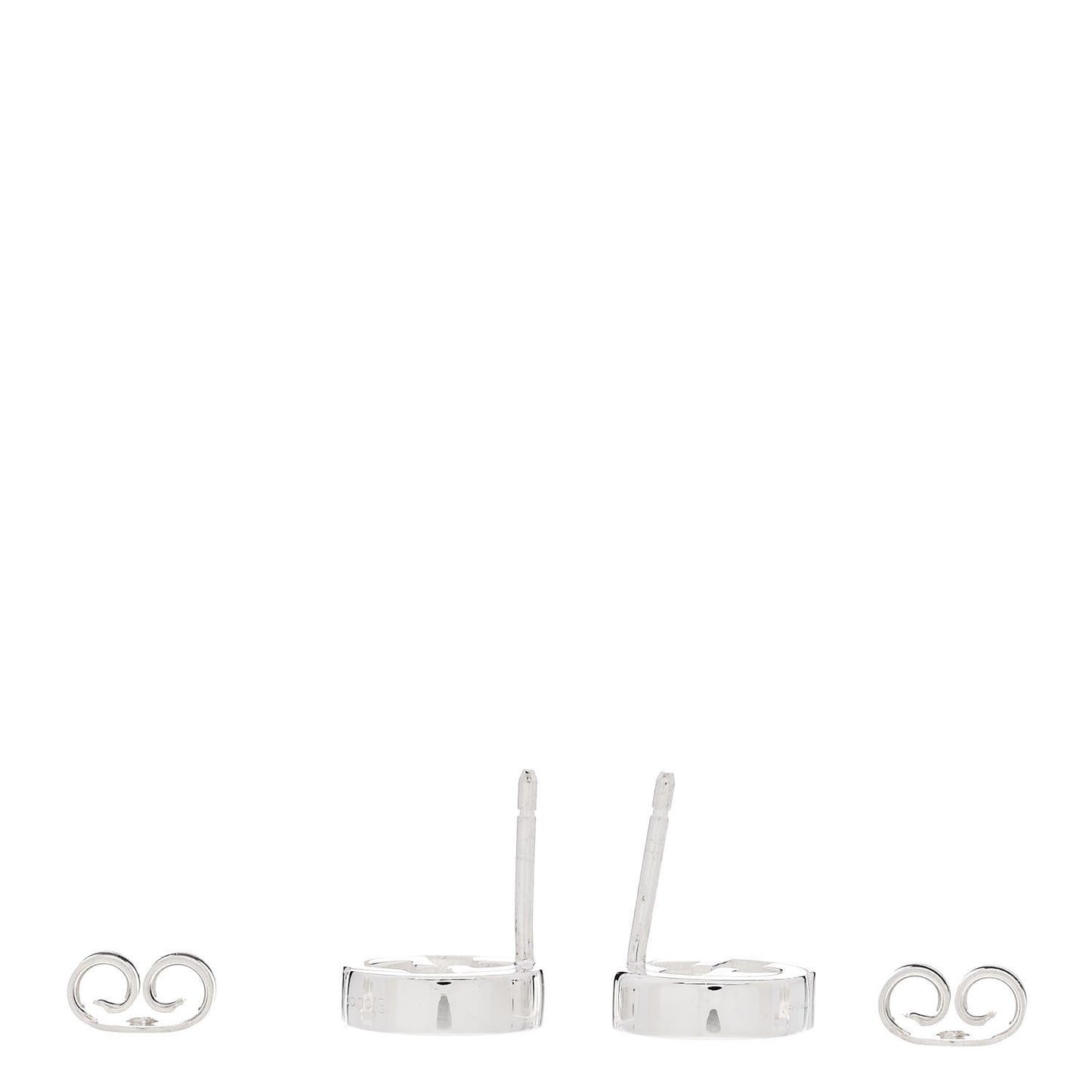 Sterling Silver Interlocking GG Stud Earrings