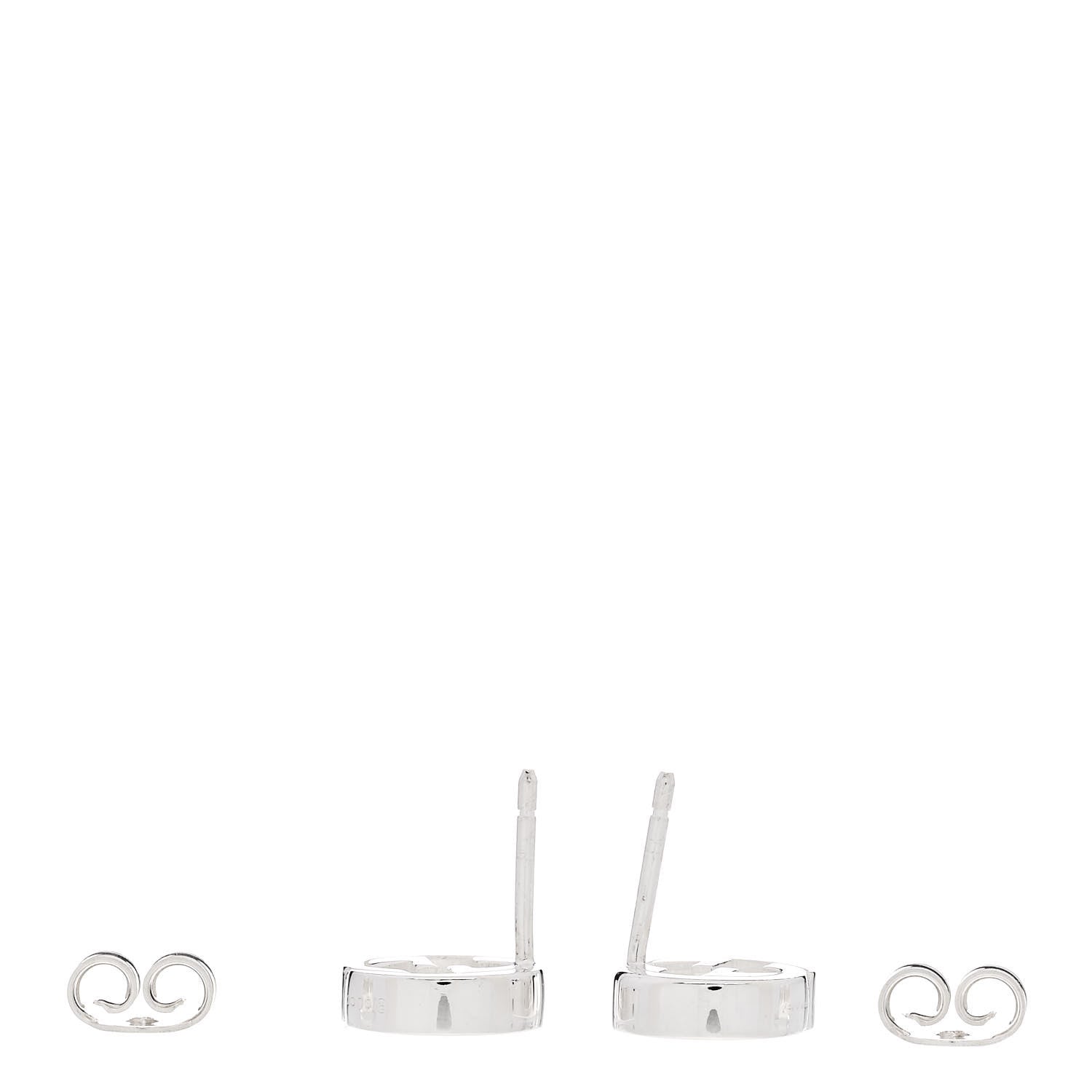 Gucci Sterling Silver Interlocking GG Stud Earrings 3 of 5