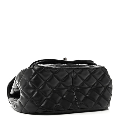 Chanel Lambskin Quilted Saddle Bag Black 4 of 10