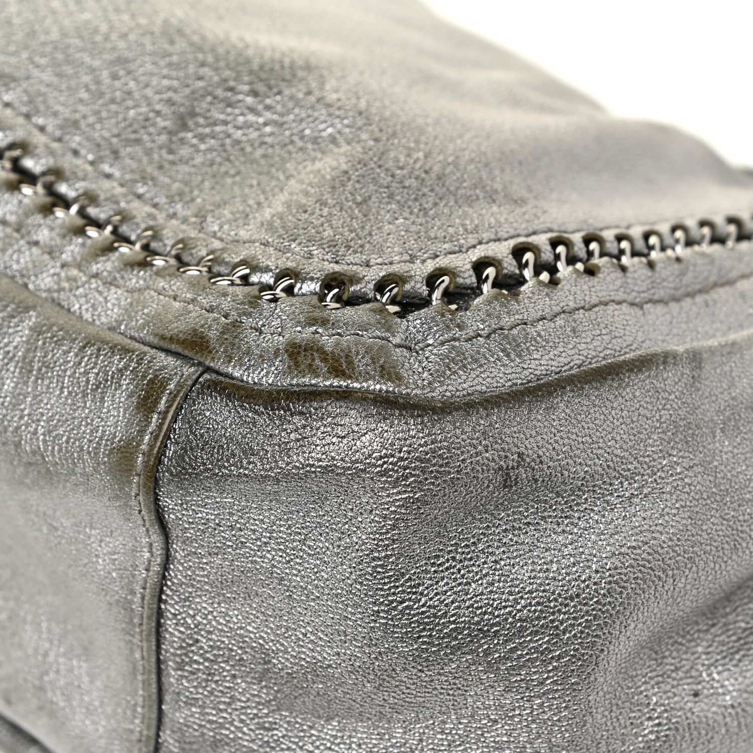 Chanel Metallic Deerskin Luxe Ligne Flap Silver 19 of 21