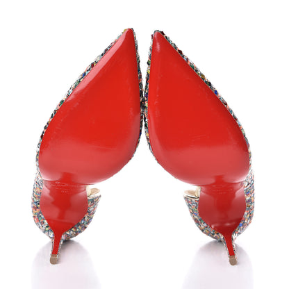 Christian Louboutin Tresse Vitraux Specchio Iriza 100 Pumps 36 Multicolor Silver 5 of 8