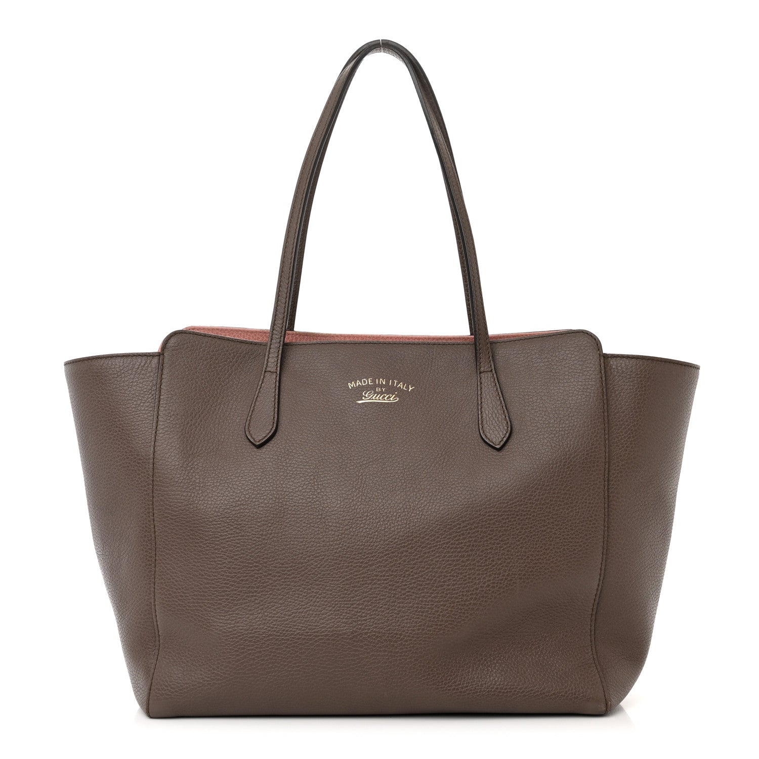 Gucci Dollar Calfskin Medium Swing Tote Grey Field Soft Pink 1 of 11