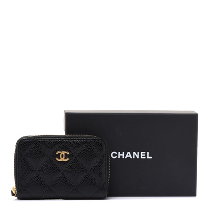 Chanel Caviar Quilted Zip Coin Purse Black 8 of 8