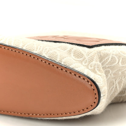 Loewe Jacquard Anagram Calfskin Pouch Tan 9 of 9