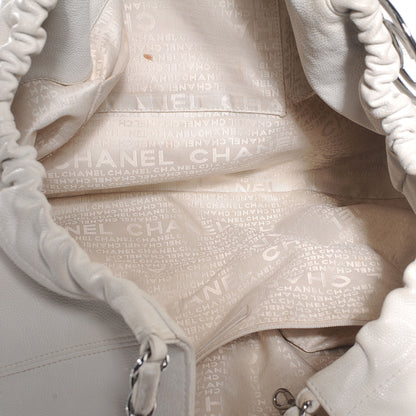 Chanel Distressed Caviar XL Coco Cabas White 5 of 7