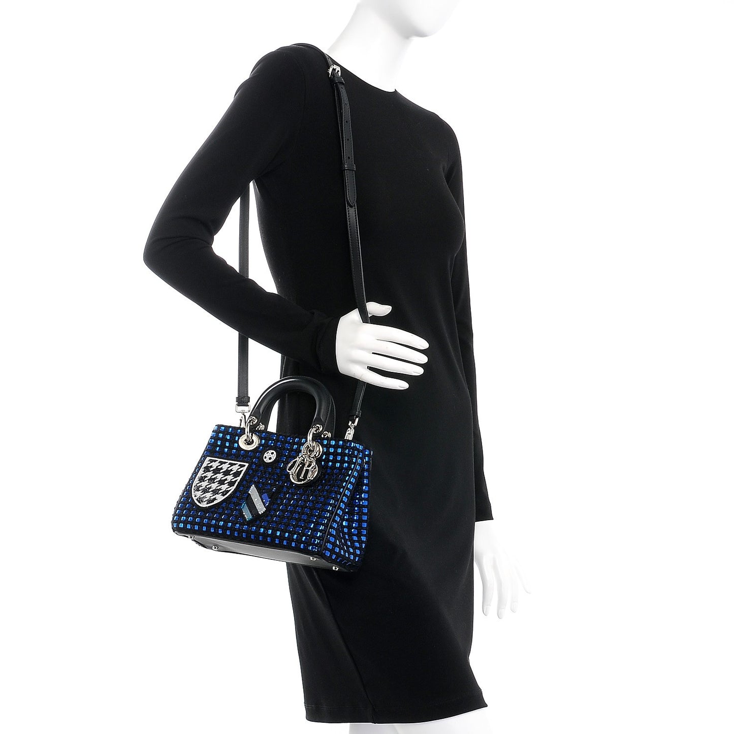 Metallic Tweed Mini Diorissimo Blue