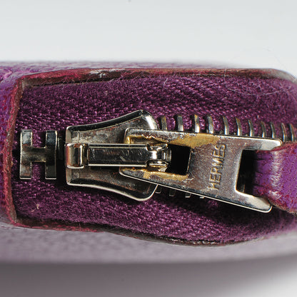 Hermes Chevre Mysore Azap GM Combined Wallet Violet 9 of 12