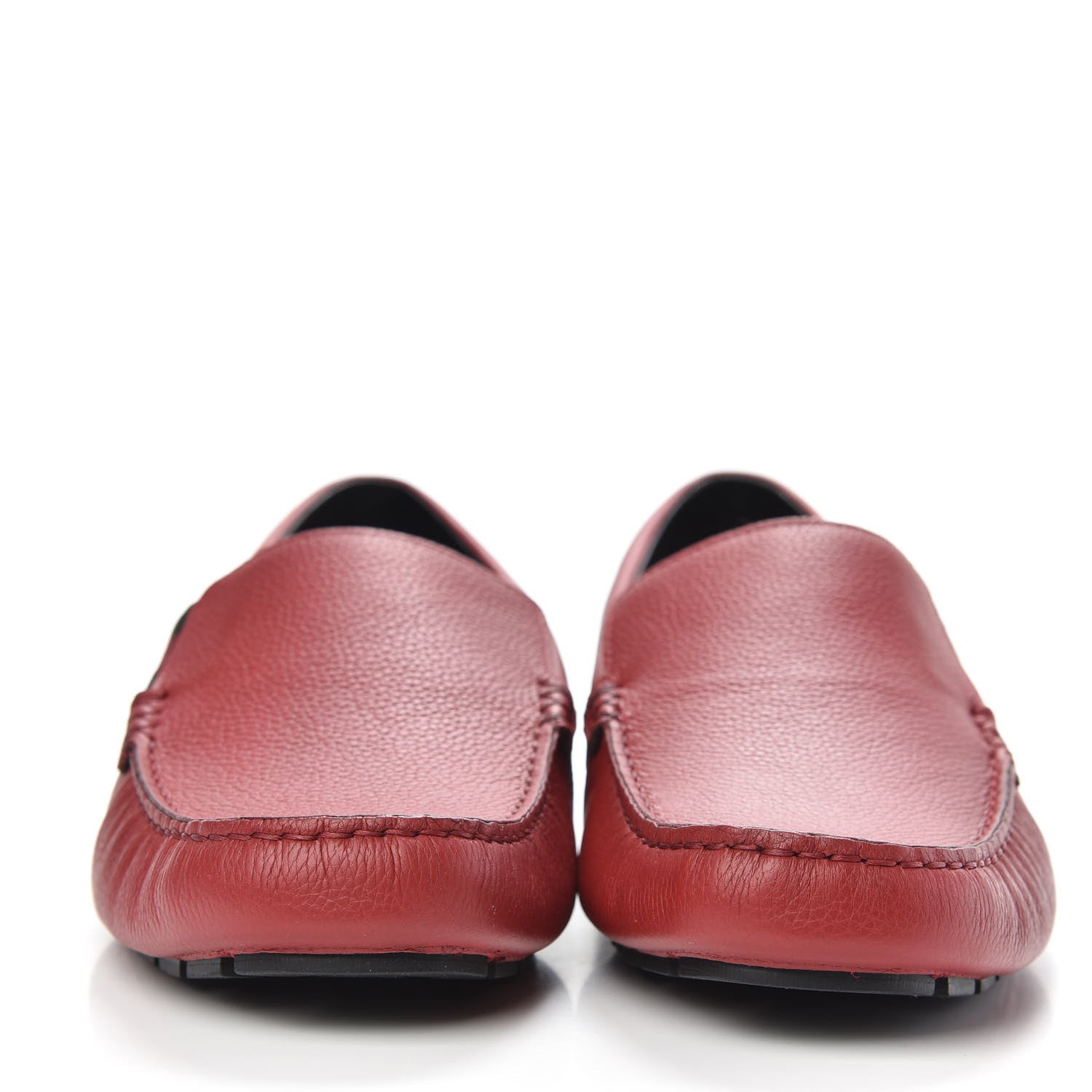 Gucci Calfskin Web Mens Driver Loafers 8.5 Red 2 of 10