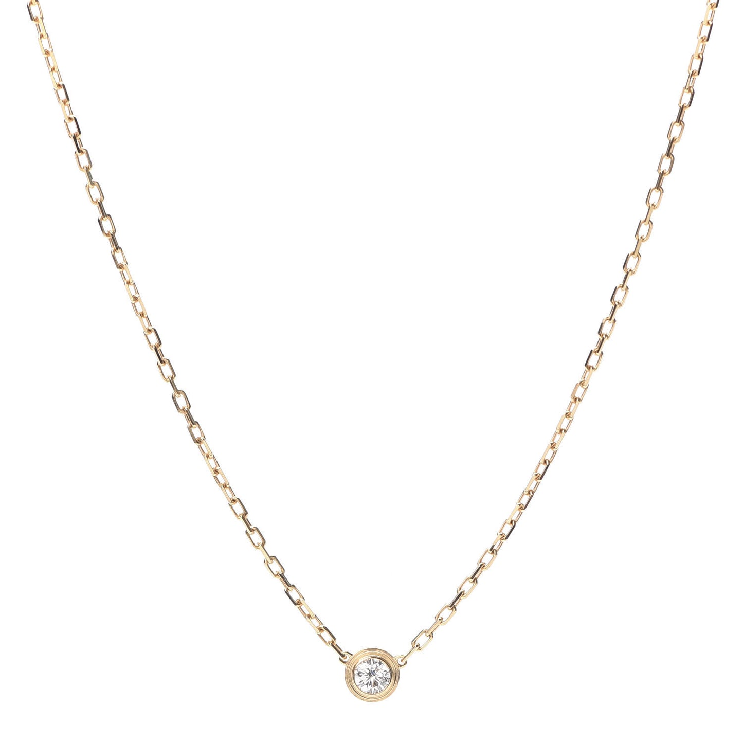 18K Pink Gold Diamond XS D'Amour Pendant Necklace
