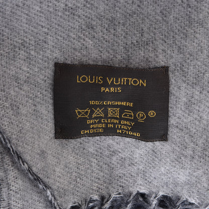 Louis Vuitton Cashmere Monogram Reykjavik Scarf Black 5 of 5
