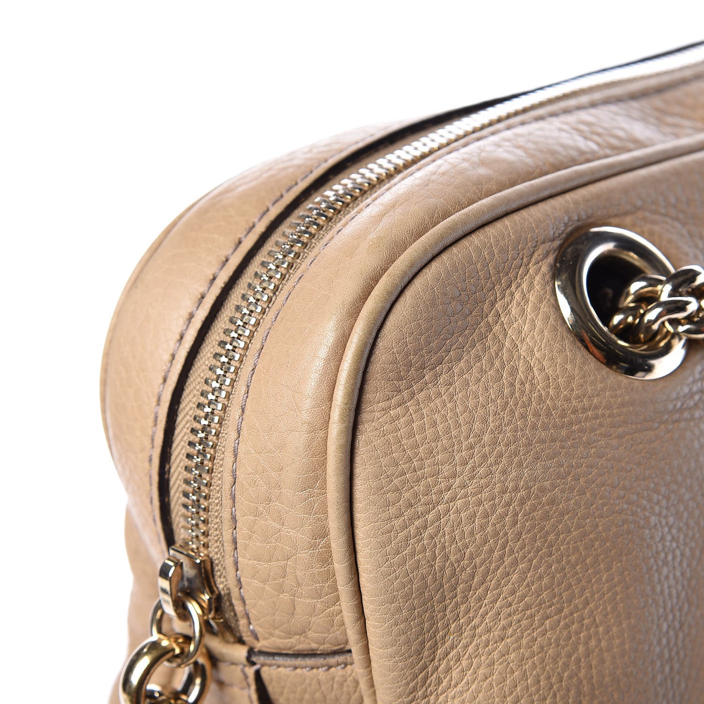 Pebbled Calfskin Small Soho Bowler Camelia